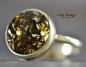 Preview: 925 Silber - Echtes Moos - Ring - Verstellbar - Natur Inspiriert - 14K Vergoldet - Naturschmuck - Handmade - Unikat - Geschenk für Sie